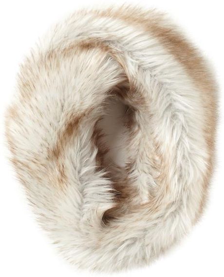 Juicy Couture Faux Fur Infinity Scarf in Beige (natural) | Lyst