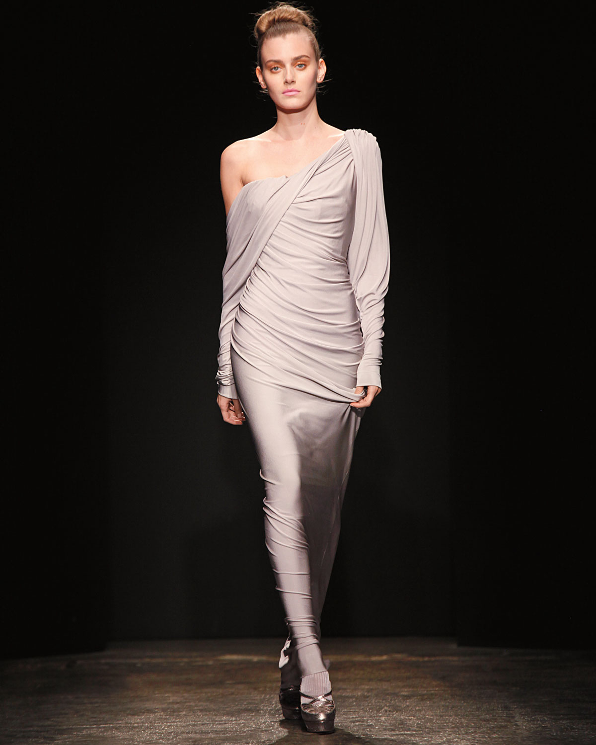 Lyst Donna Karan Evening Wrapsody D Dress In Natural Gallery