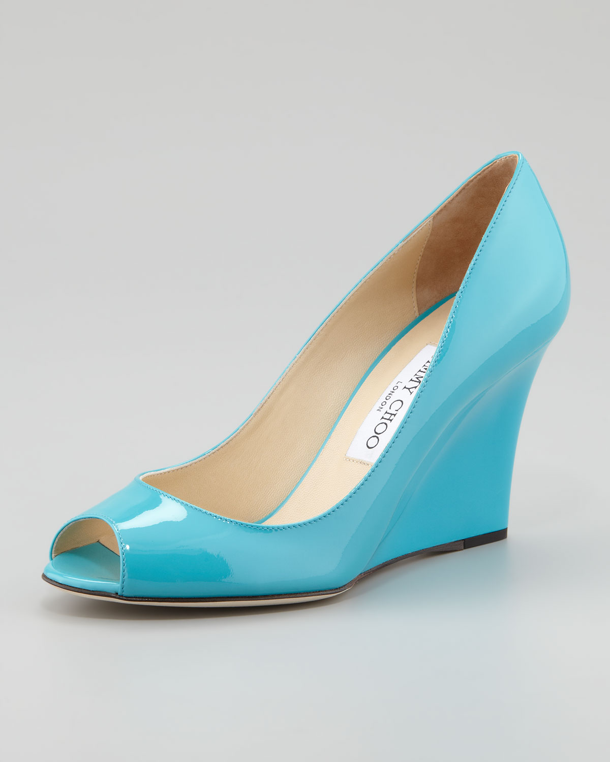 turquoise wedge boots