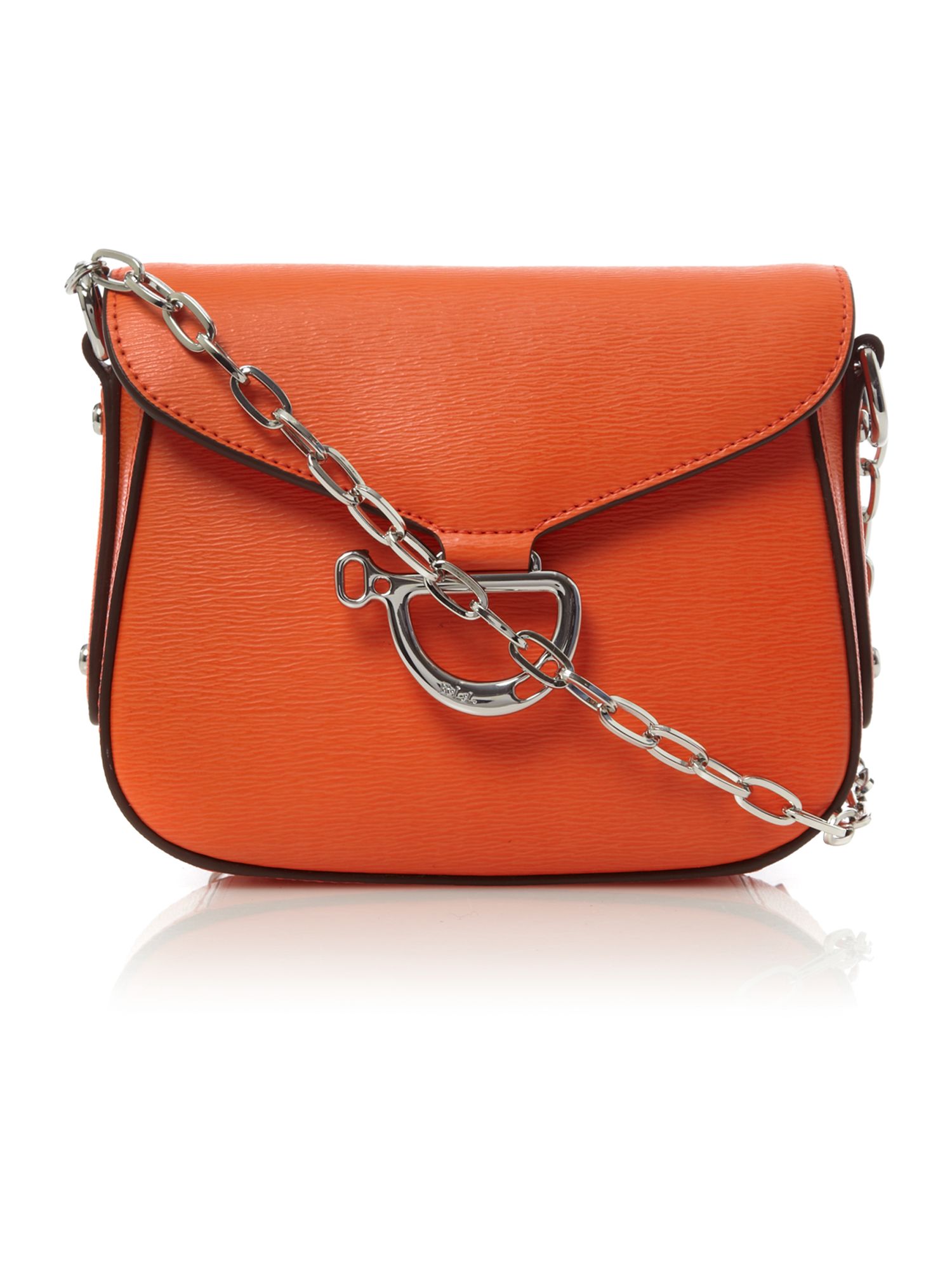 Lauren By Ralph Newbury Chain Shoulder Bag In Orange Lyst