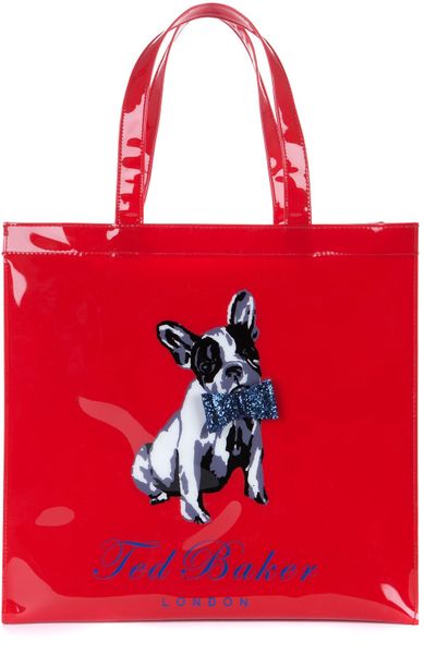 Ted Baker Cottcon French Bulldog Ikon Bag in Red | Lyst