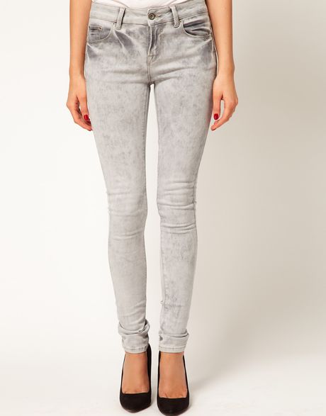 Asos Jeans in Grey Acid Wash in Gray (grey) | Lyst