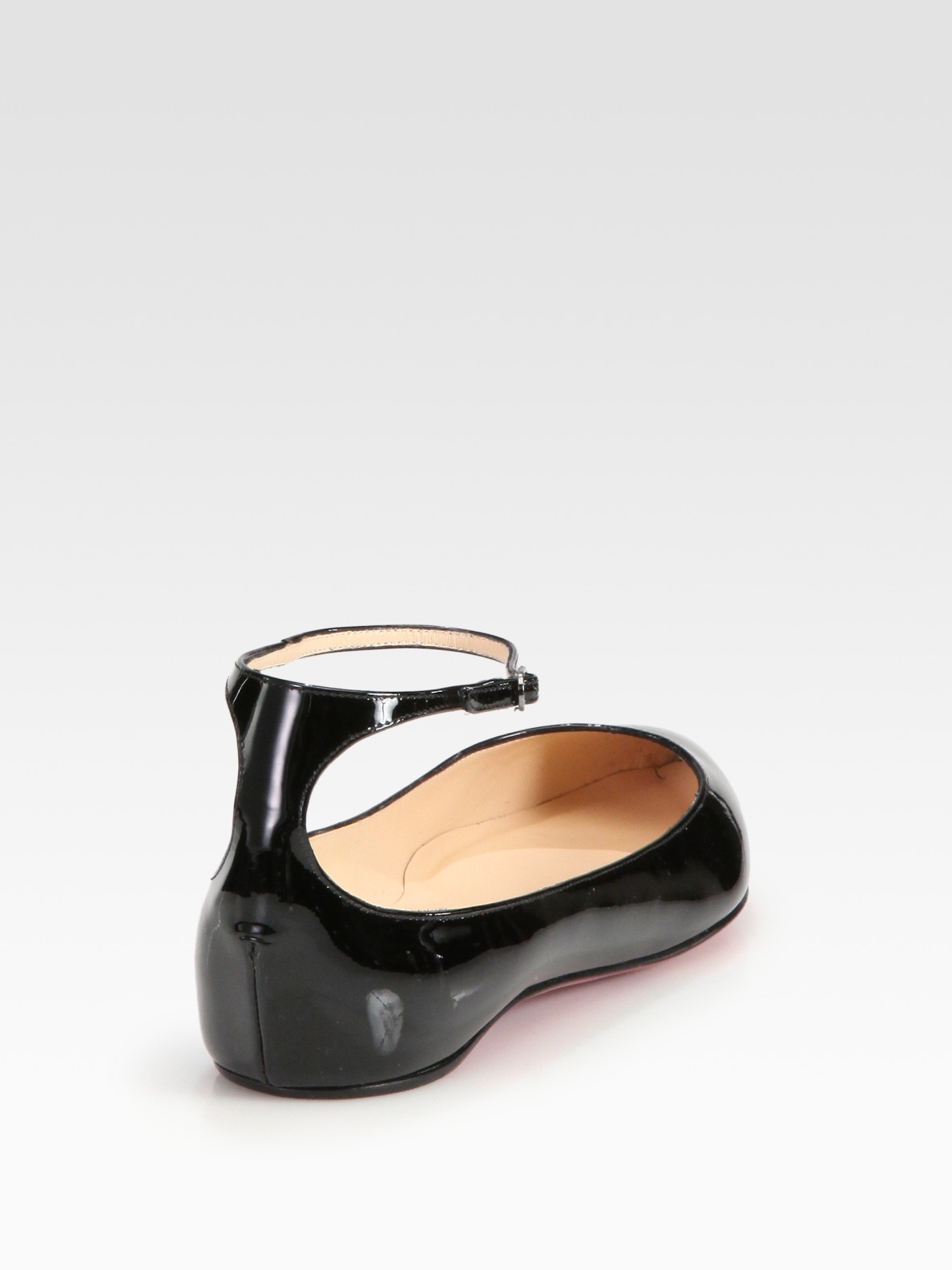 leather flats with ankle strap