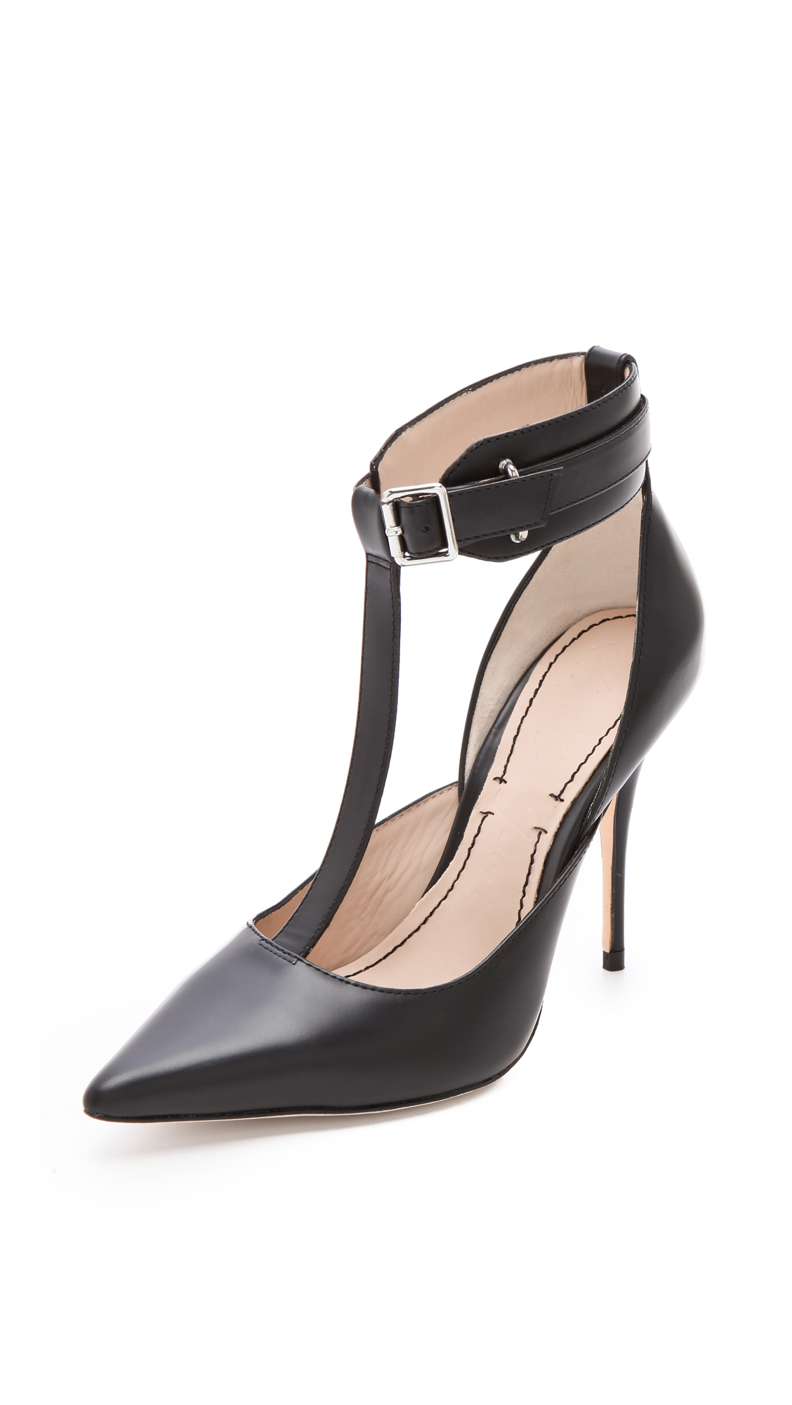 Elizabeth and james Saucy Ankle Cuff Pumps in Black | Lyst