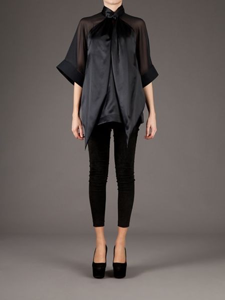 Givenchy Pussy Bow Blouse in Black
