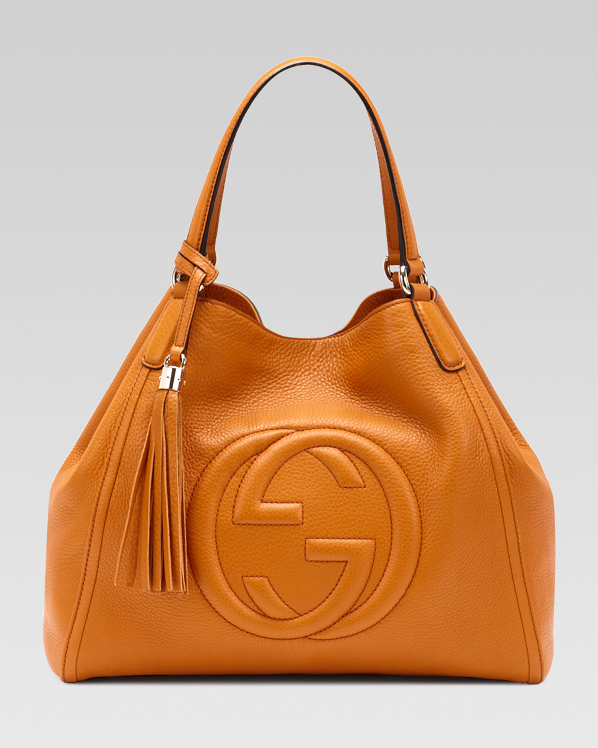 Gucci Soho Leather Shoulder Bag Sunflower in Orange (sunflower) | Lyst