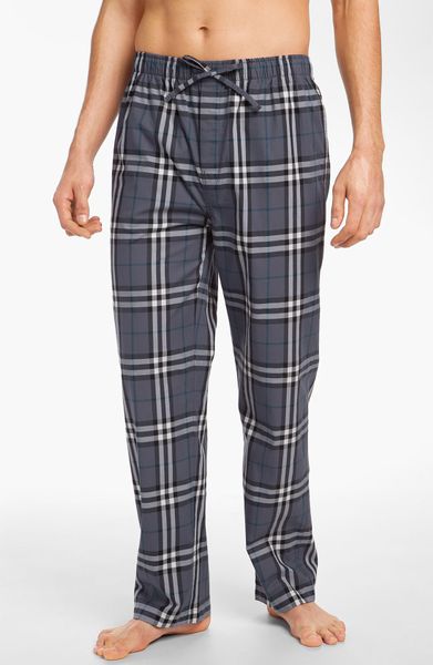 Burberry Check Cotton Pajama Pants in Blue for Men (end of color list ...