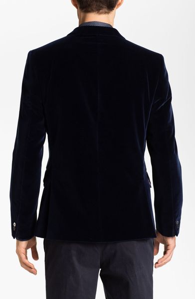 Ted Baker Trim Fit Velvet Dinner Jacket in Blue for Men (navy) | Lyst