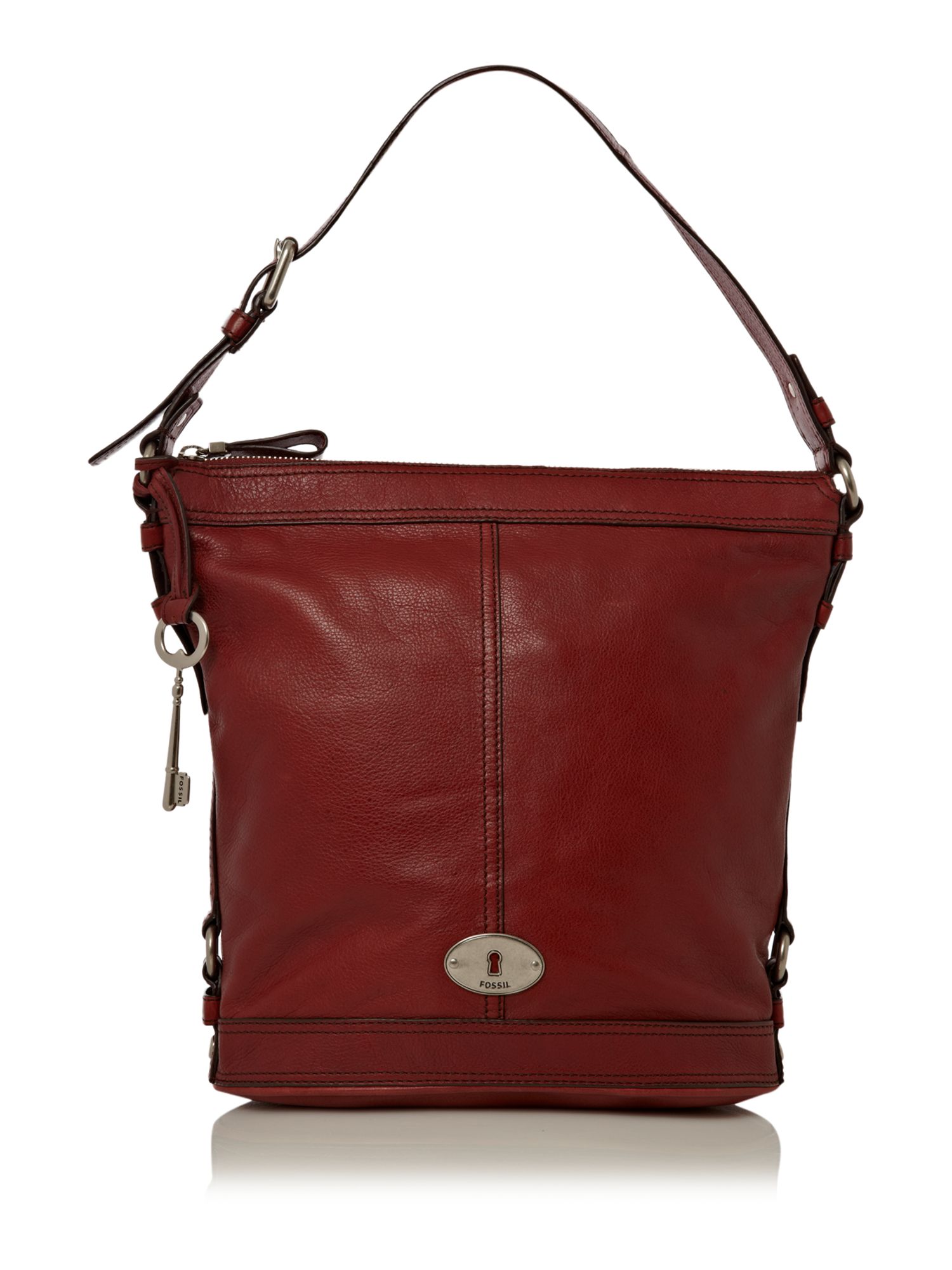 Fossil Maddox Bucket Bag in Brown (red) | Lyst