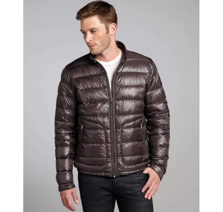 Moncler Grigio Quilted Down Filled Acorus Jacket in Brown for Men ...
