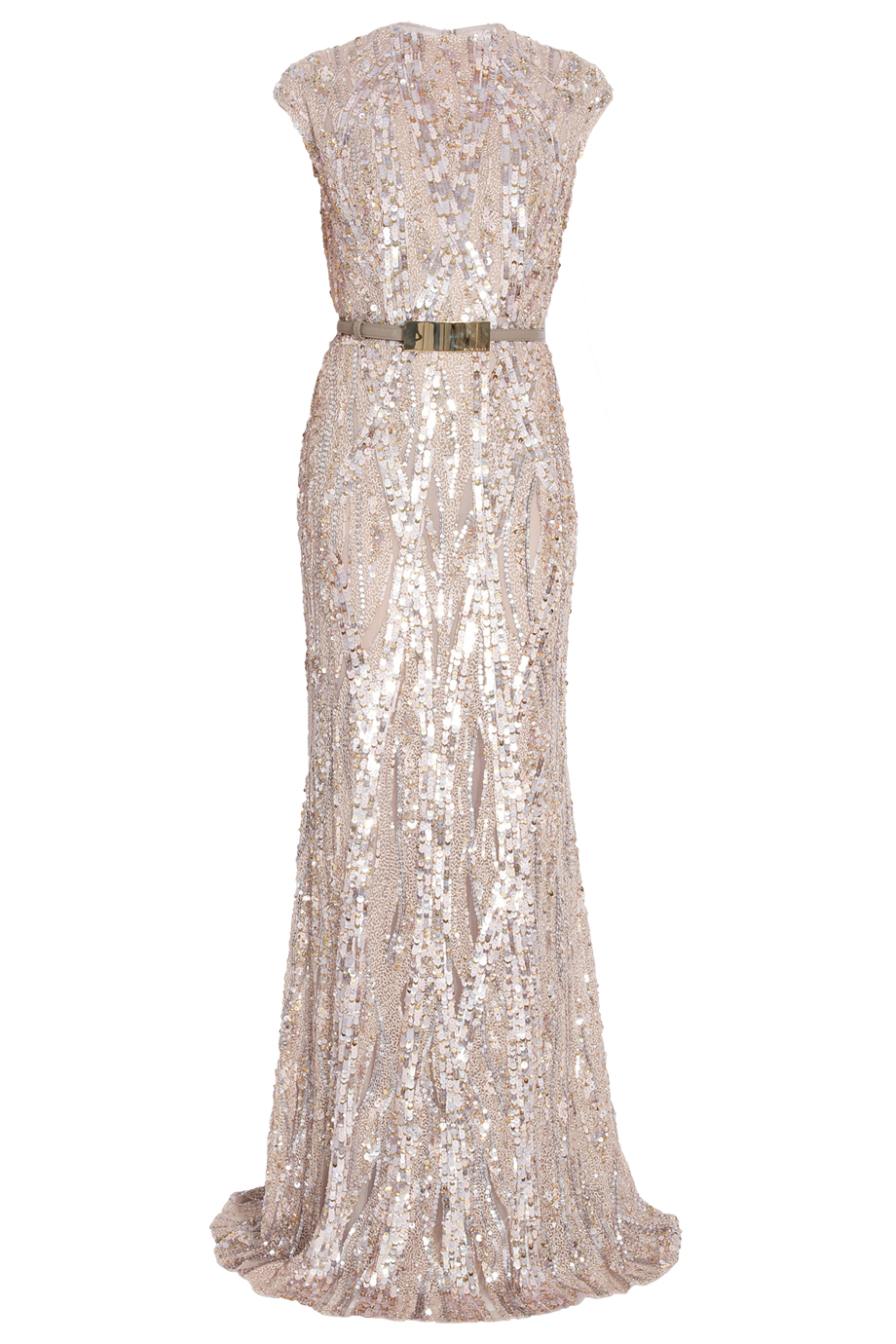 Lyst - Elie Saab Fully Sequin Gown in Pink