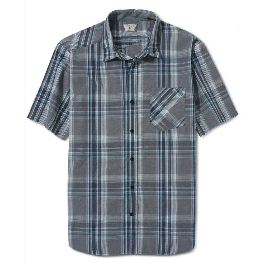 Volcom Ex Factor Plaid Shirt in Gray for Men | Lyst