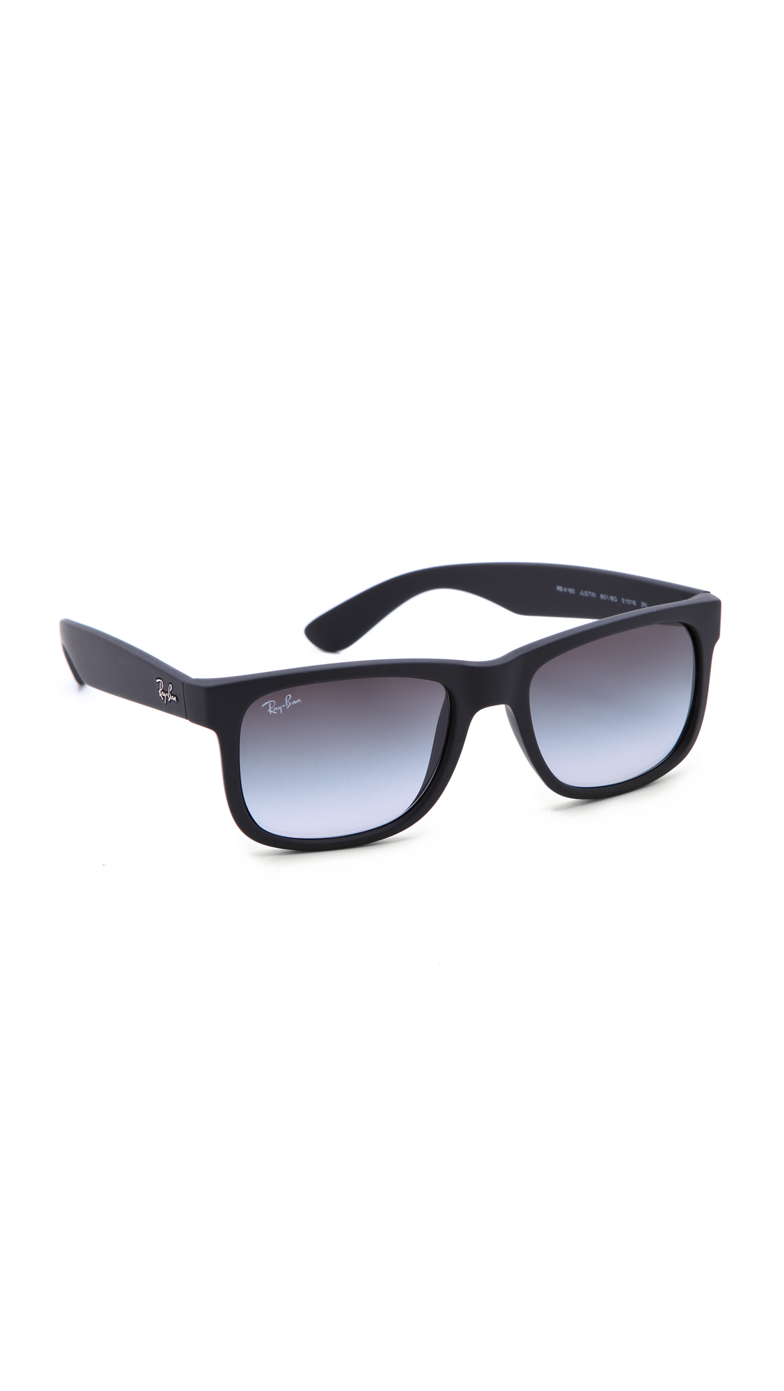 Ray Ban Justin Sunglasses In Black Rubber Blackgradient Grey Lyst 