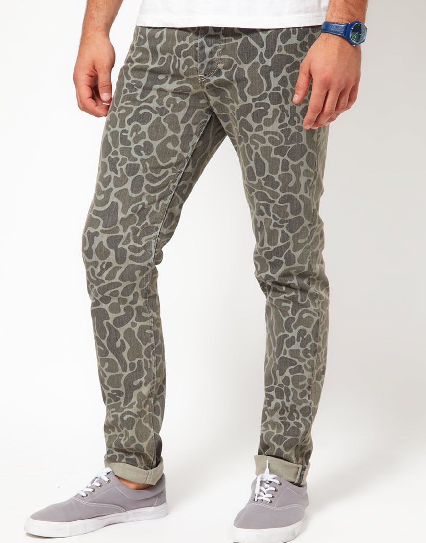 camouflage skinny jeans mens