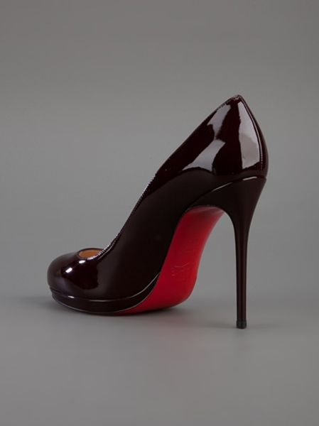 Christian Louboutin Stiletto Pump in Black (burgundy) | Lyst