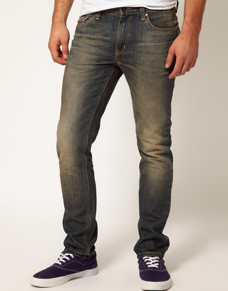 PUMA Jeans Slim Fit Dirty Wash in Blue for Men - Lyst