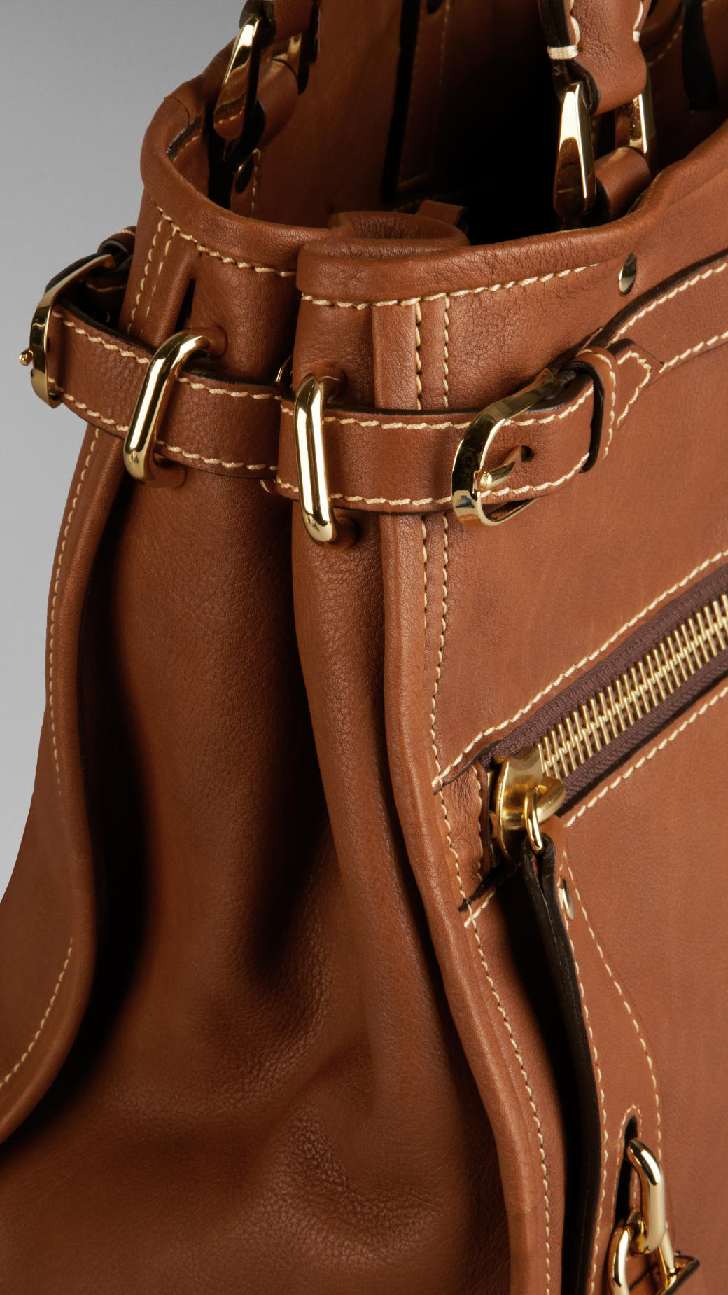 Lyst - Burberry Medium Leather Lock Detail Tote Bag in Brown