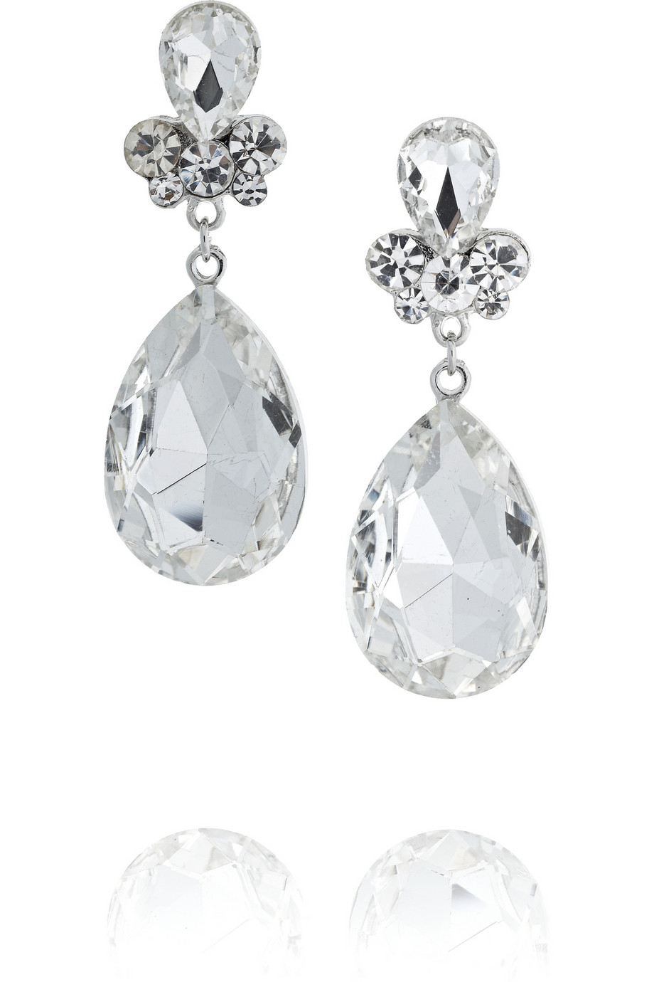 Lyst Kenneth Jay Lane Crystal Drop Earrings In Metallic Gallery
