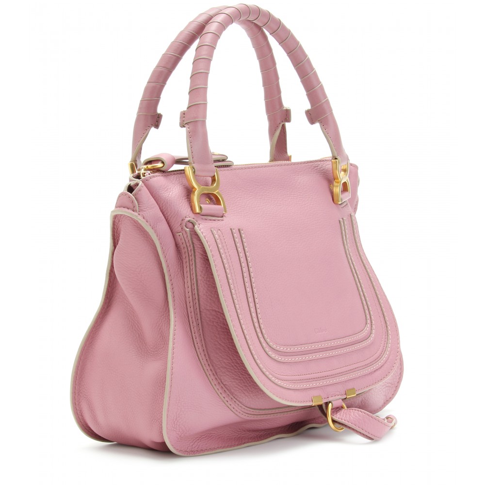 Chlo Marcie Medium Leather Handbag in Pink | Lyst  