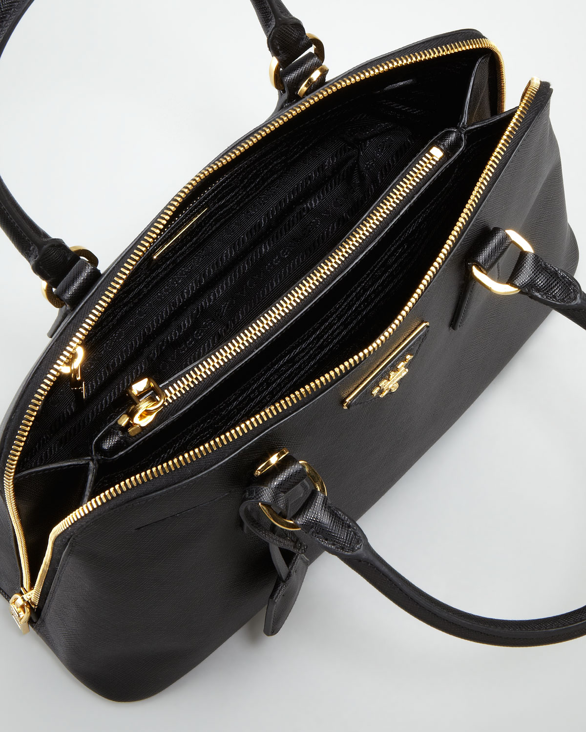 Prada Saffiano Promenade Handbag Nero in Black | Lyst