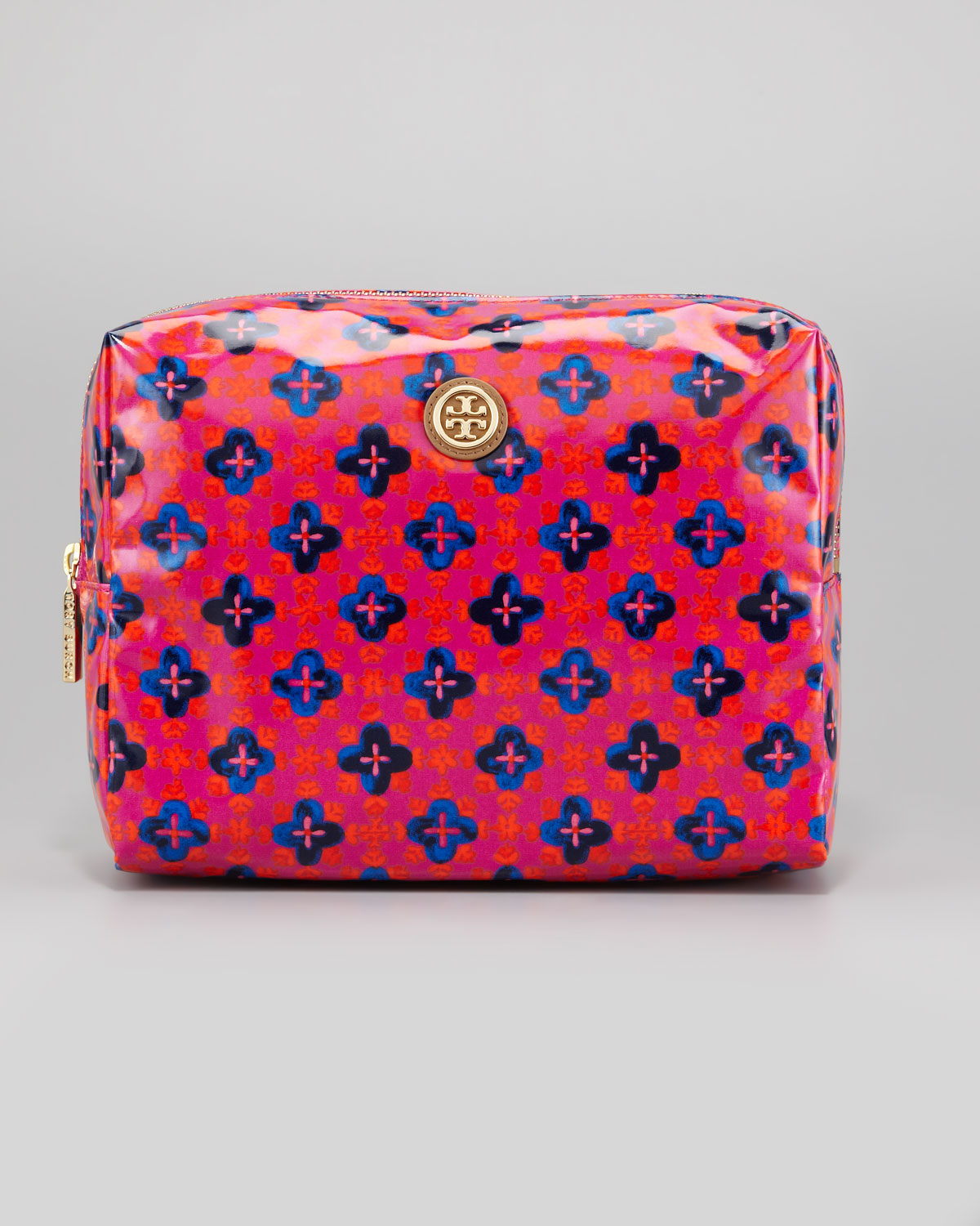 Lyst Tory Burch Brigitte Large Cosmetic Bag Party Fuchsia In Purple Gallery