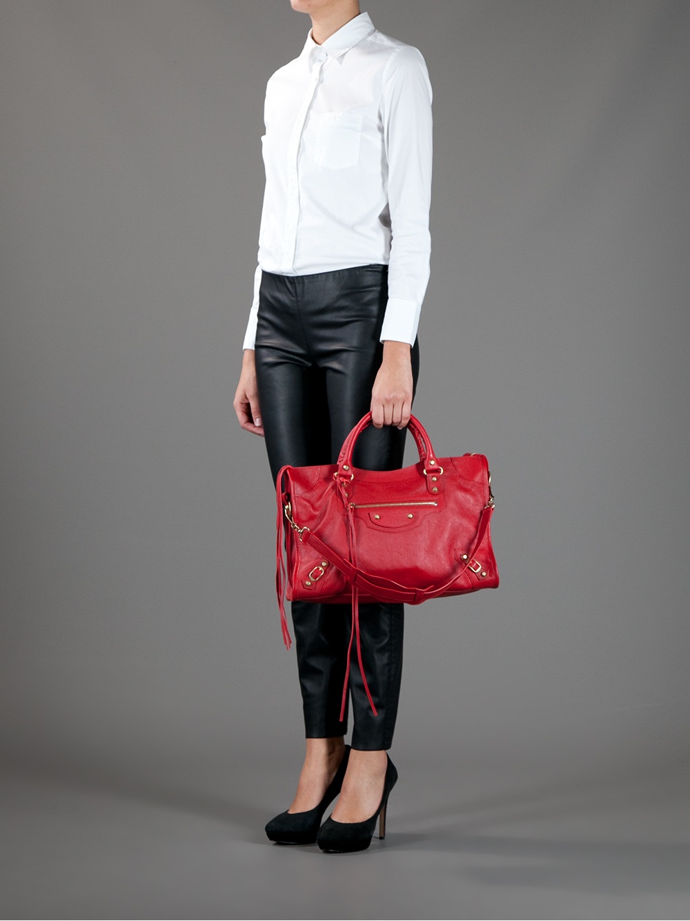 Balenciaga Mini city Red Leather ref125351  Joli Closet