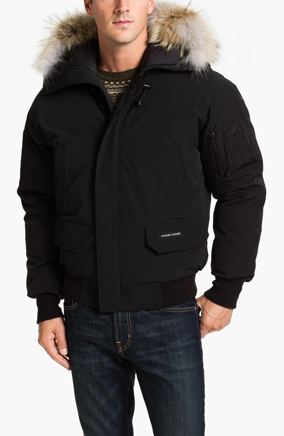 Canada Goose Chilliwack Down Bomber Jacket with Genuine Coyote Trim in ...