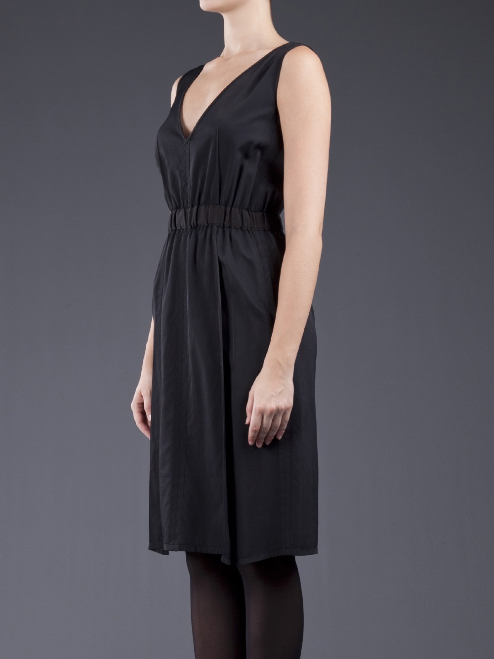 Lyst - Mm6 By Maison Martin Margiela Sleeveless Shift Dress in Black