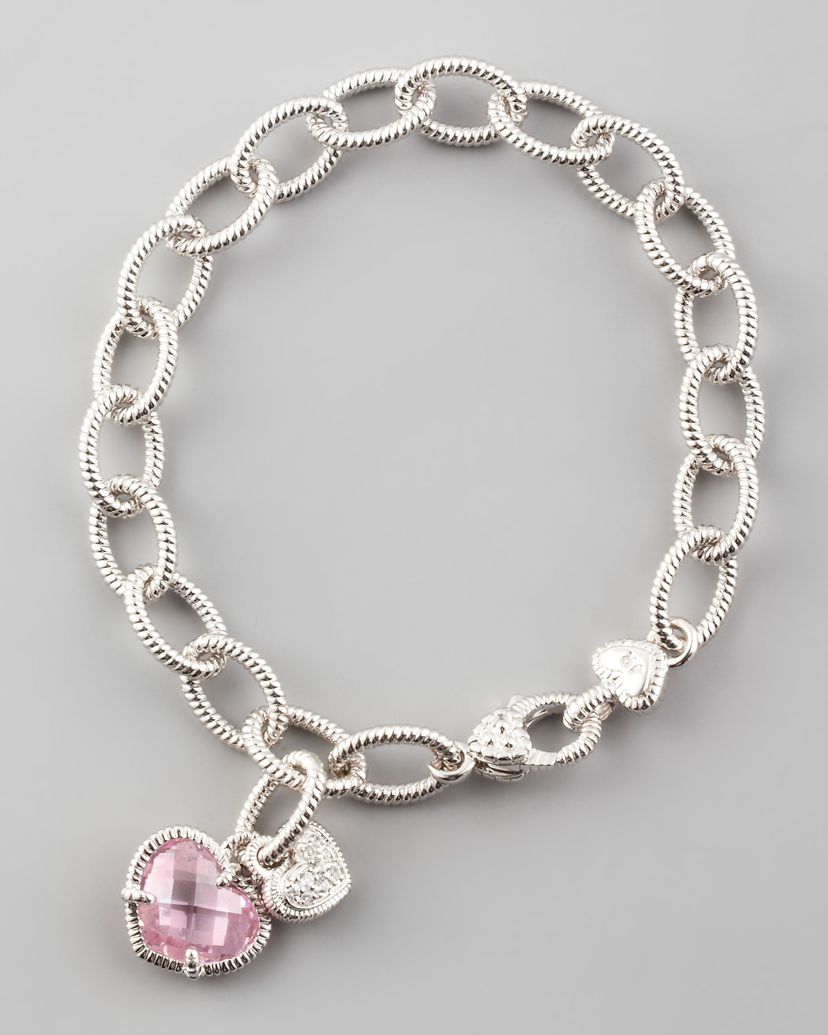 Lyst Judith Ripka Heart Charm Bracelet In Metallic Gallery