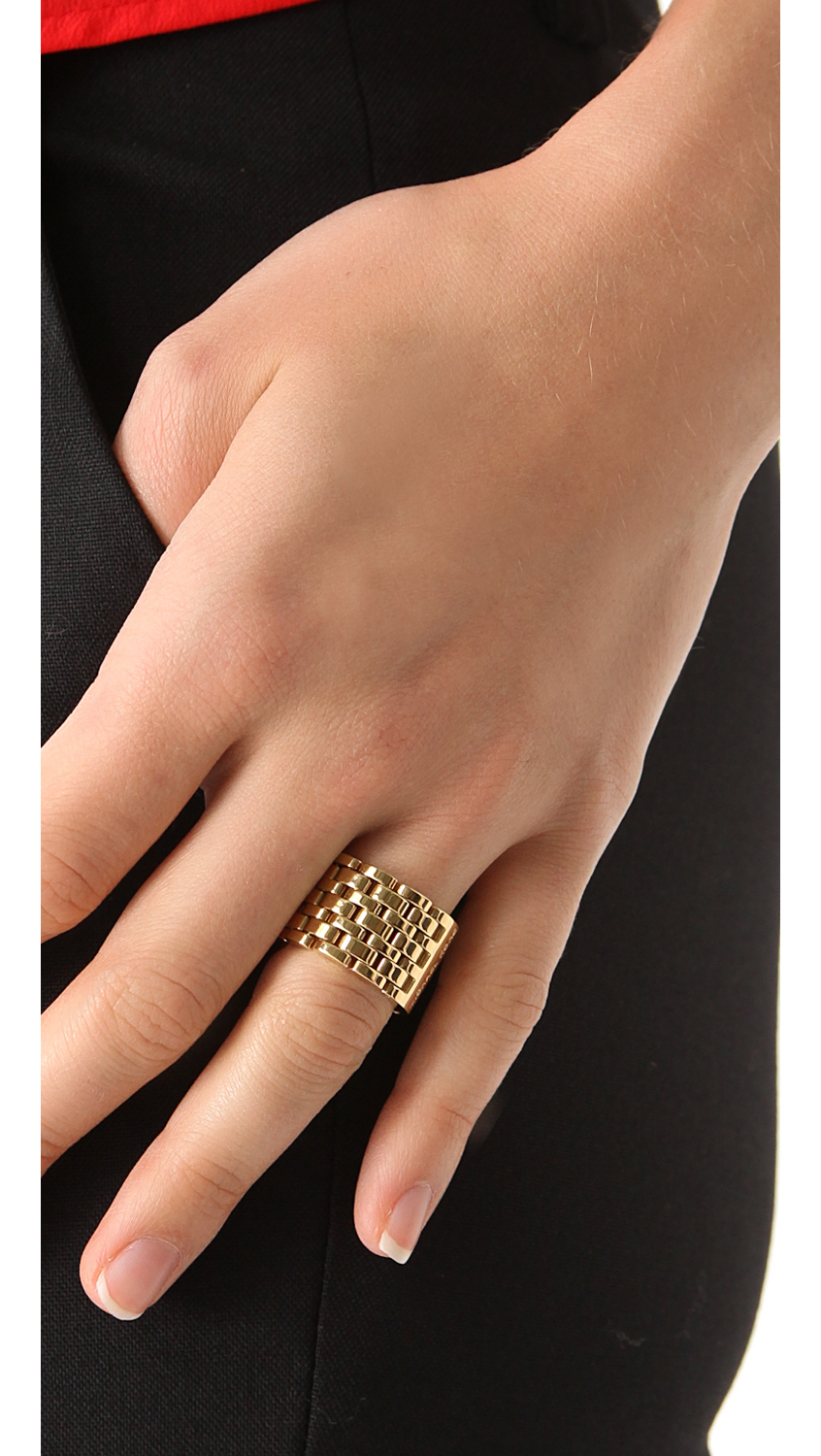 Michael Kors Watch Link Ring in Gold (Metallic) Lyst