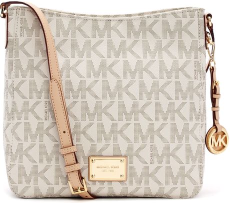 Michael Kors Michael Jet Set Travel Large Messenger Bag in White (jet ...