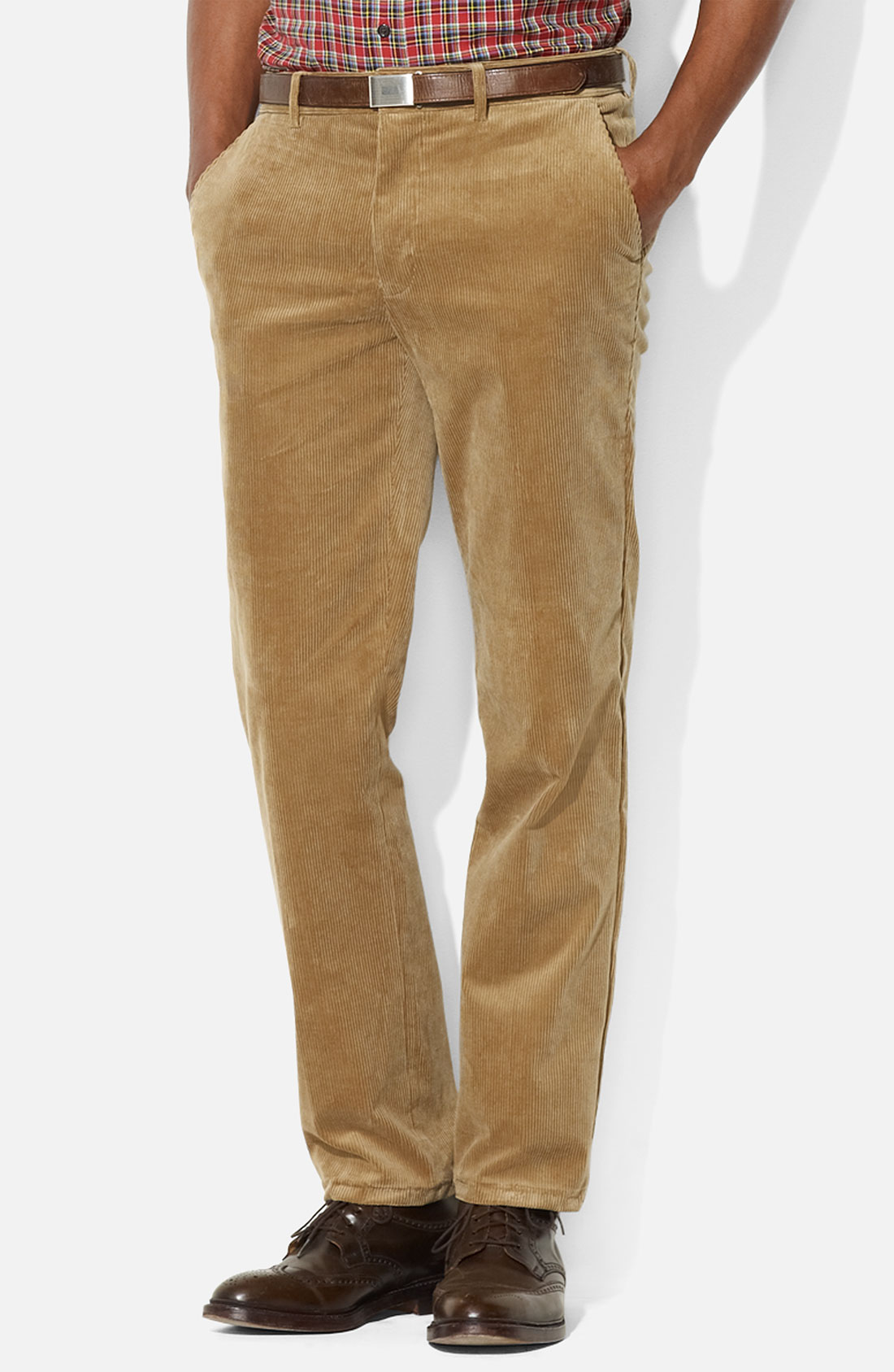 Polo Ralph Lauren Preston Flat Front Corduroy Pants in Yellow for Men ...