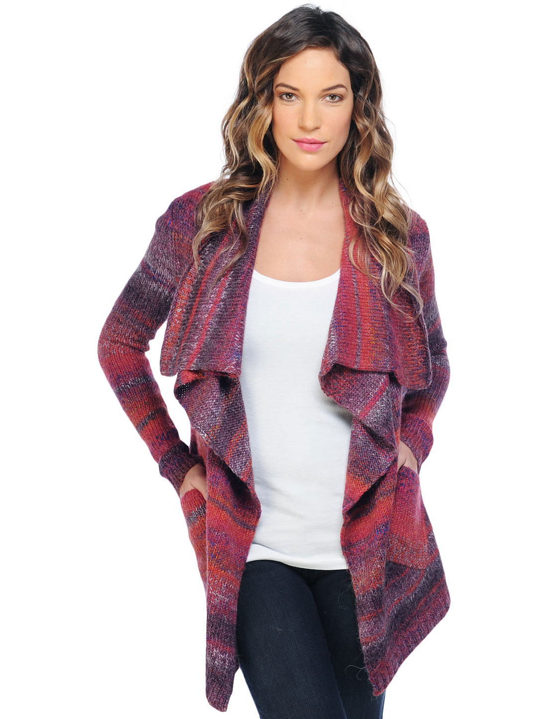 Splendid Santa Fe Ombre Cardigan in Pink | Lyst