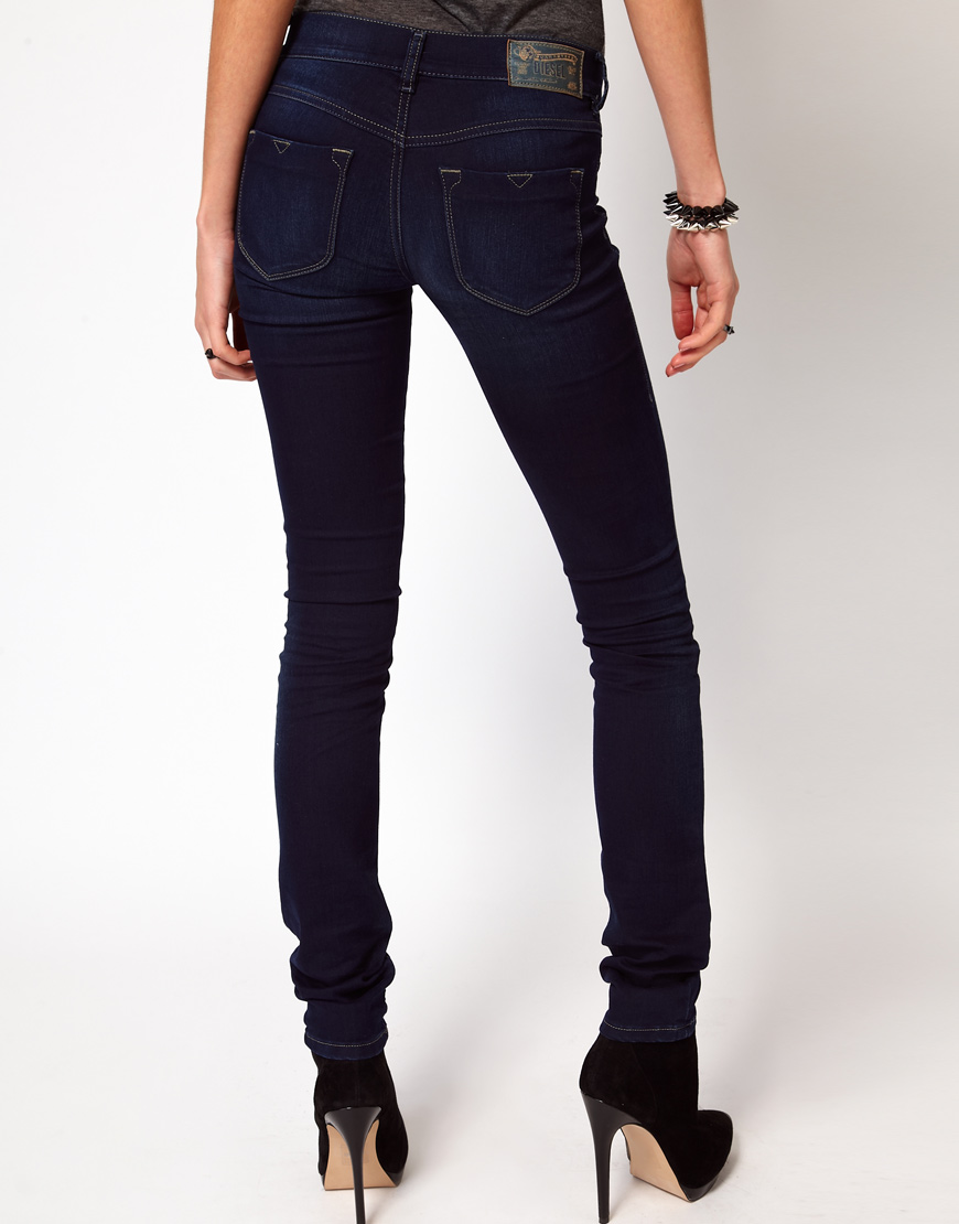 Lyst - Diesel Livier Skinny Jeans in Blue