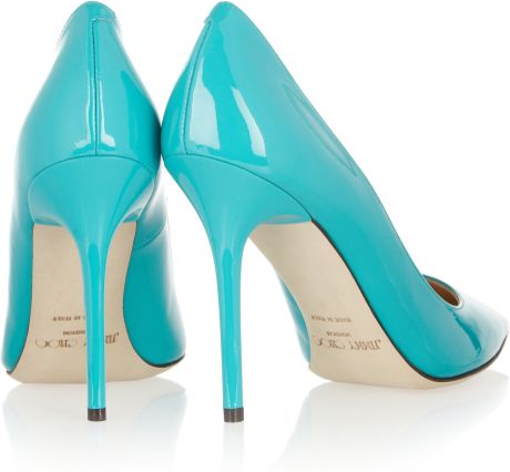 Jimmy Choo Abel Patentleather Pumps in Blue (turquoise) | Lyst