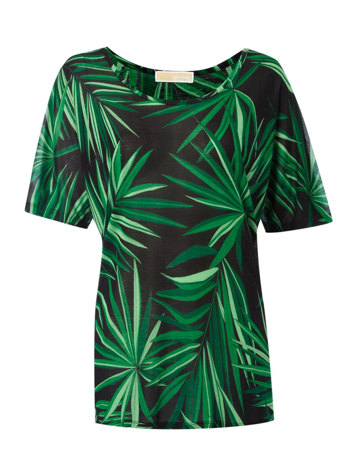 Michael Michael Kors Floral and Palm Print Shift Top in Green (multi ...