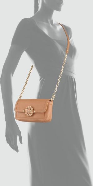 Tory Burch Amanda Mini Crossbody Bag Aged Vachetta in Brown (aged ...