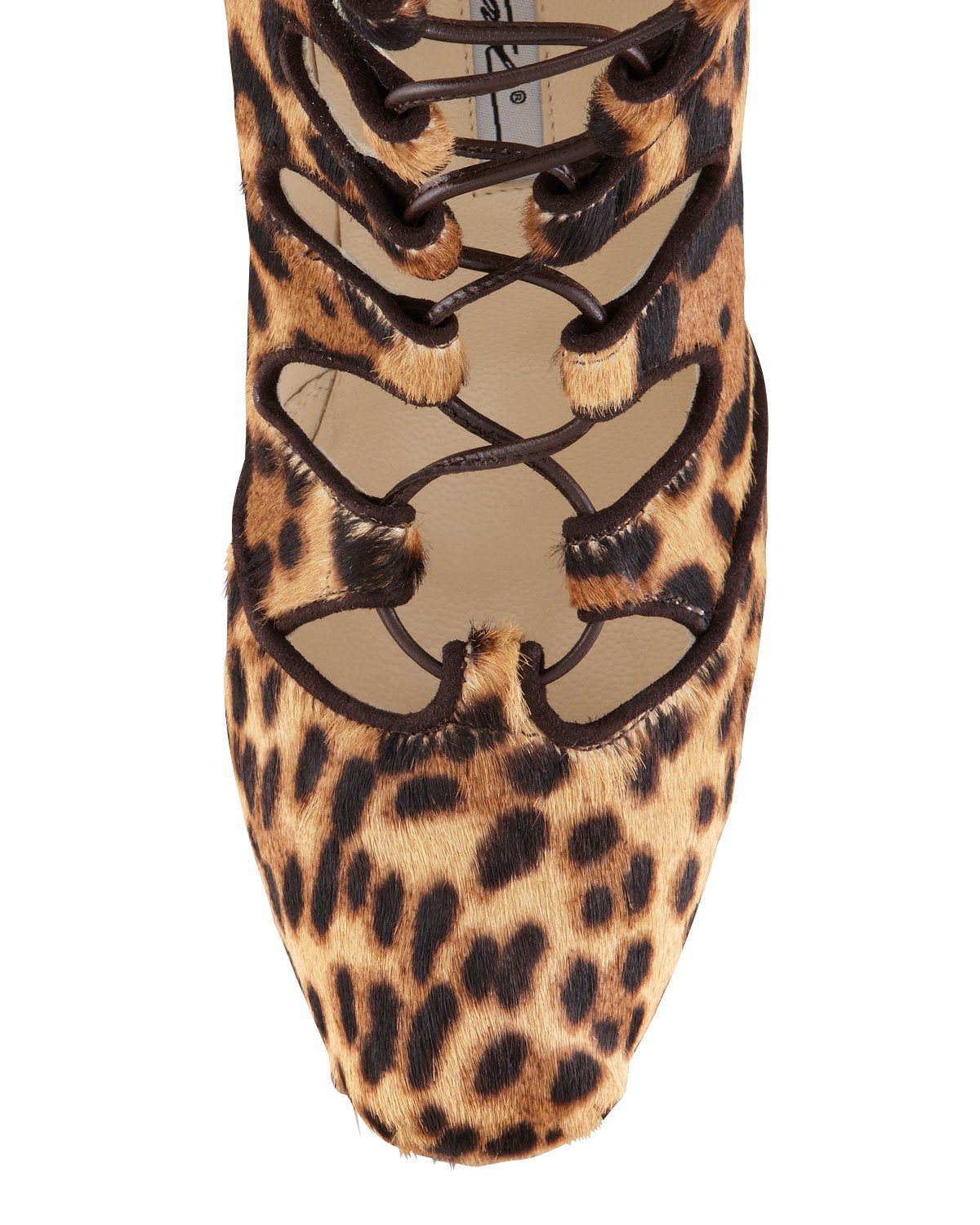 Lyst - Brian atwood Adara Leopard Print Pony Hair Ankle Boots