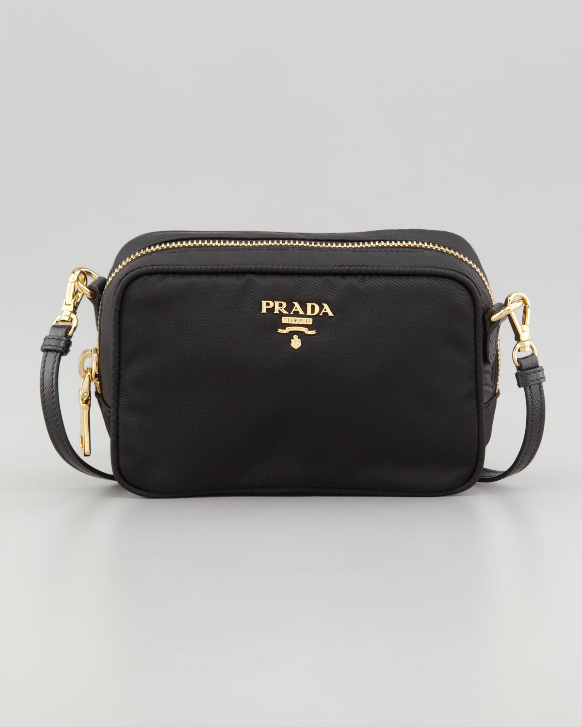 Lyst - Prada Tessuto Small Cross-Body Bag in Black