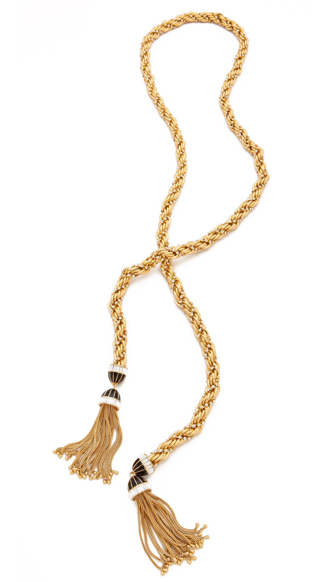 Lyst - Rachel Zoe Long Tassel Necklace in Metallic