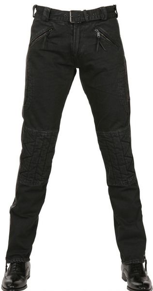 Ralph Lauren Black Label 175cm Roadstar Destroyed Biker Jeans in Gray ...