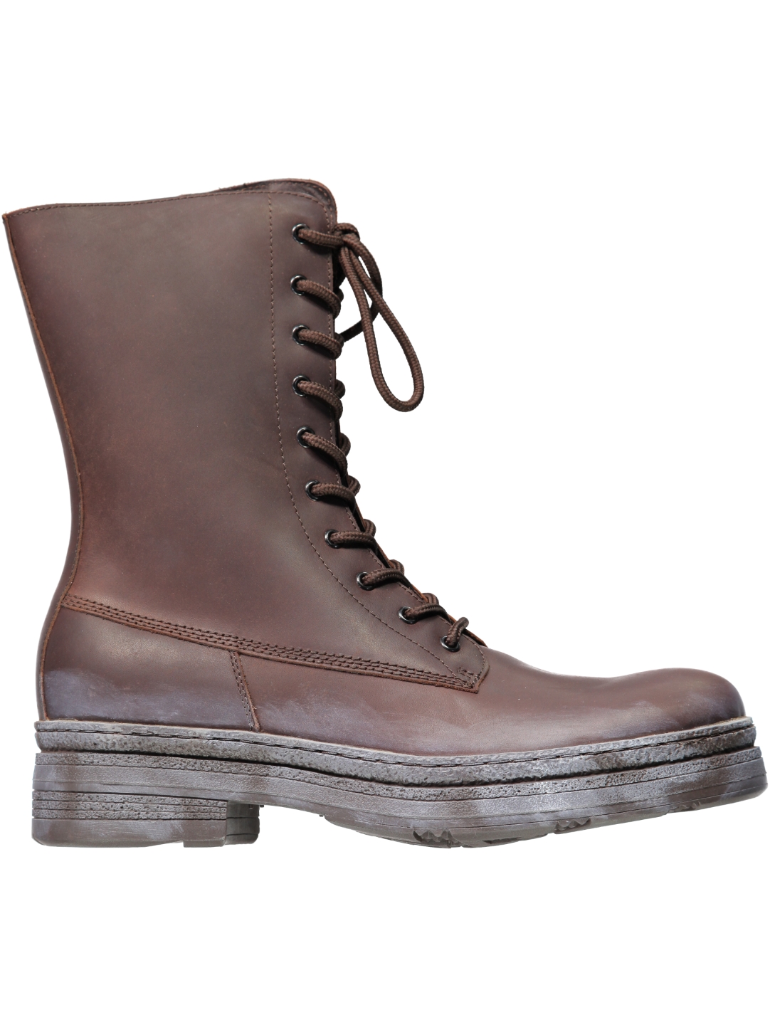 Yohji yamamoto Mens Leather Engineer Boots in Brown for Men | Lyst