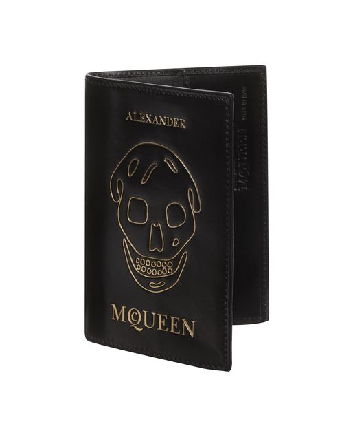 Alexander mcqueen Skull Passport Holder in Black for Men | Lyst  
