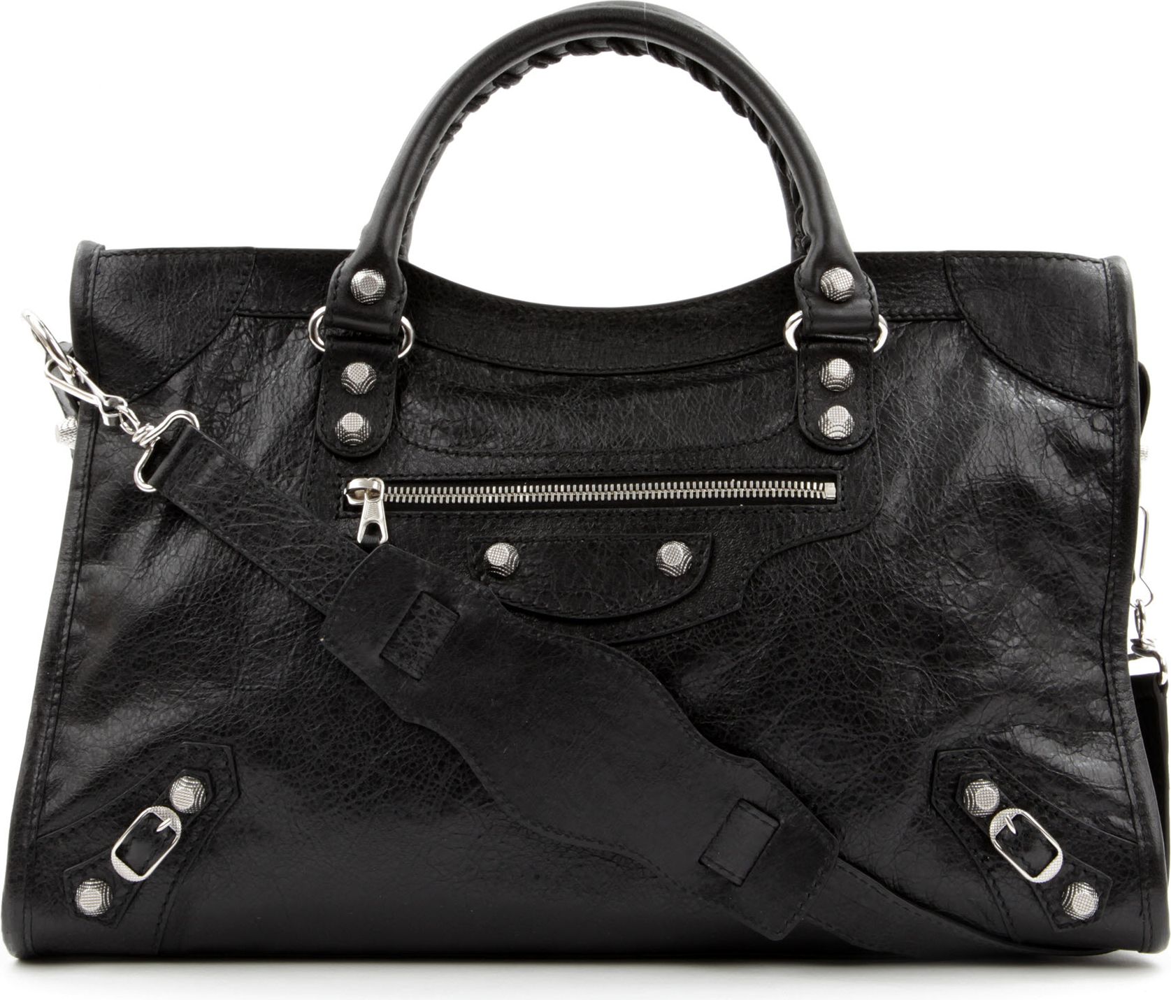Balenciaga Giant City Leather Tote With Silver Hardware In Black Lyst Gallery