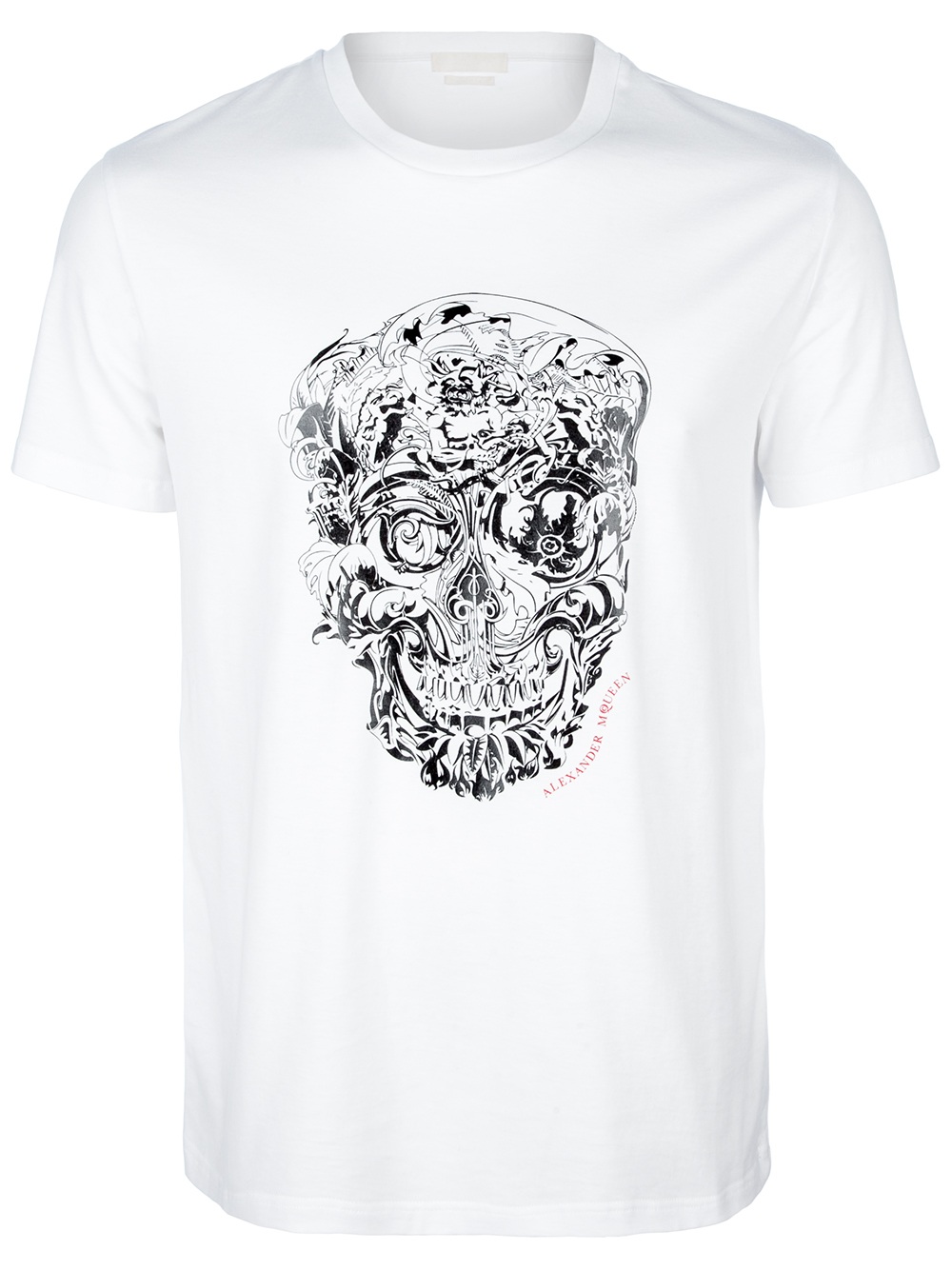 Lyst - Alexander mcqueen Skull Print T-Shirt in White for Men
