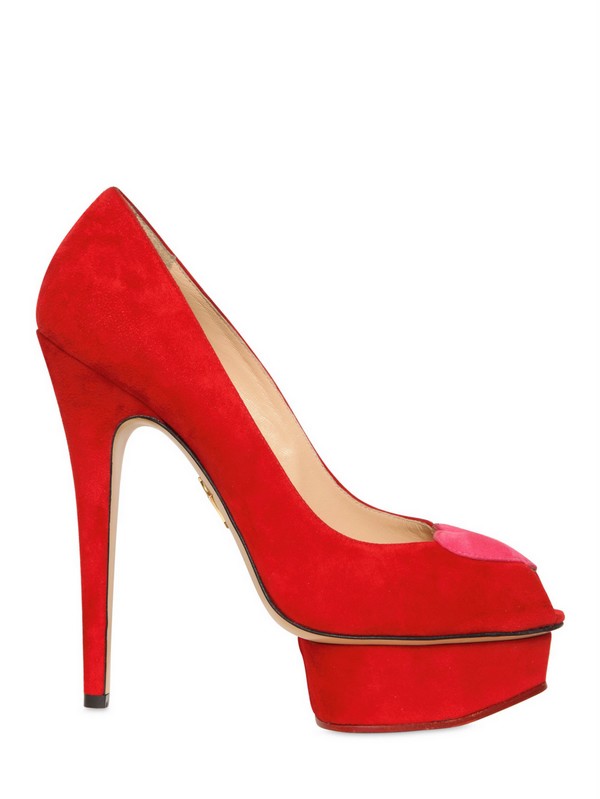 Lyst - Charlotte Olympia Open Toe Pumps in Red
