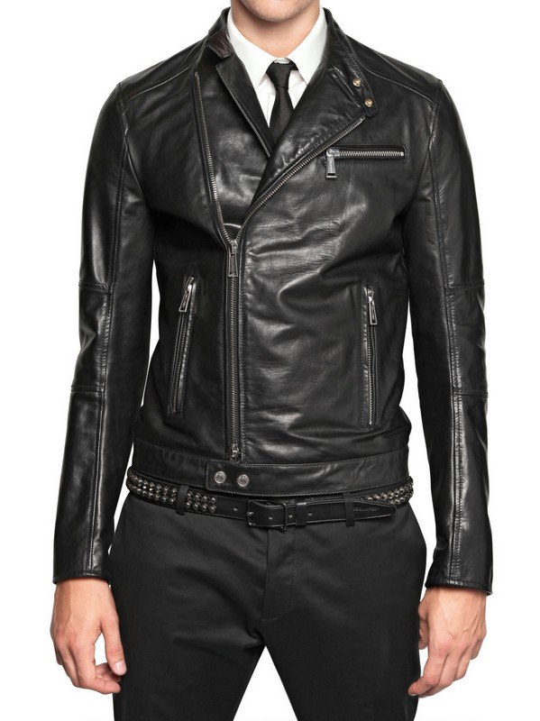 Dsquared² Chiodo Leather Jacket in Black for Men | Lyst