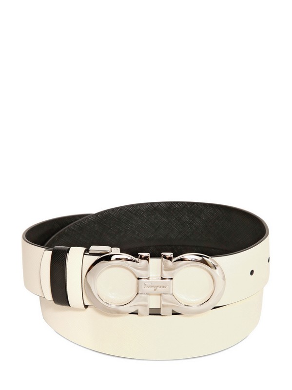 ferragamo white belt