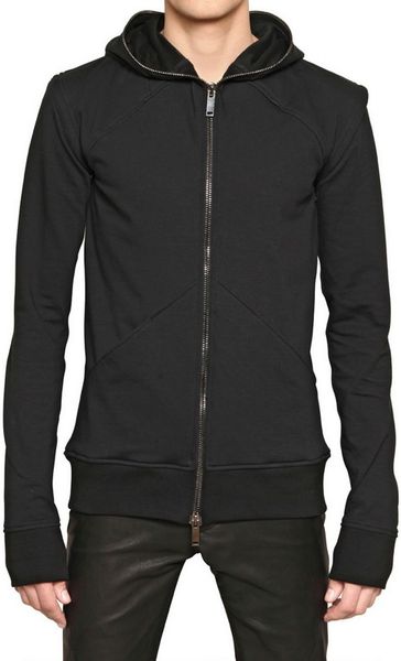 Gareth Pugh Stretch Fleece Hooded Vest Sweatshirt in Black for Men | Lyst