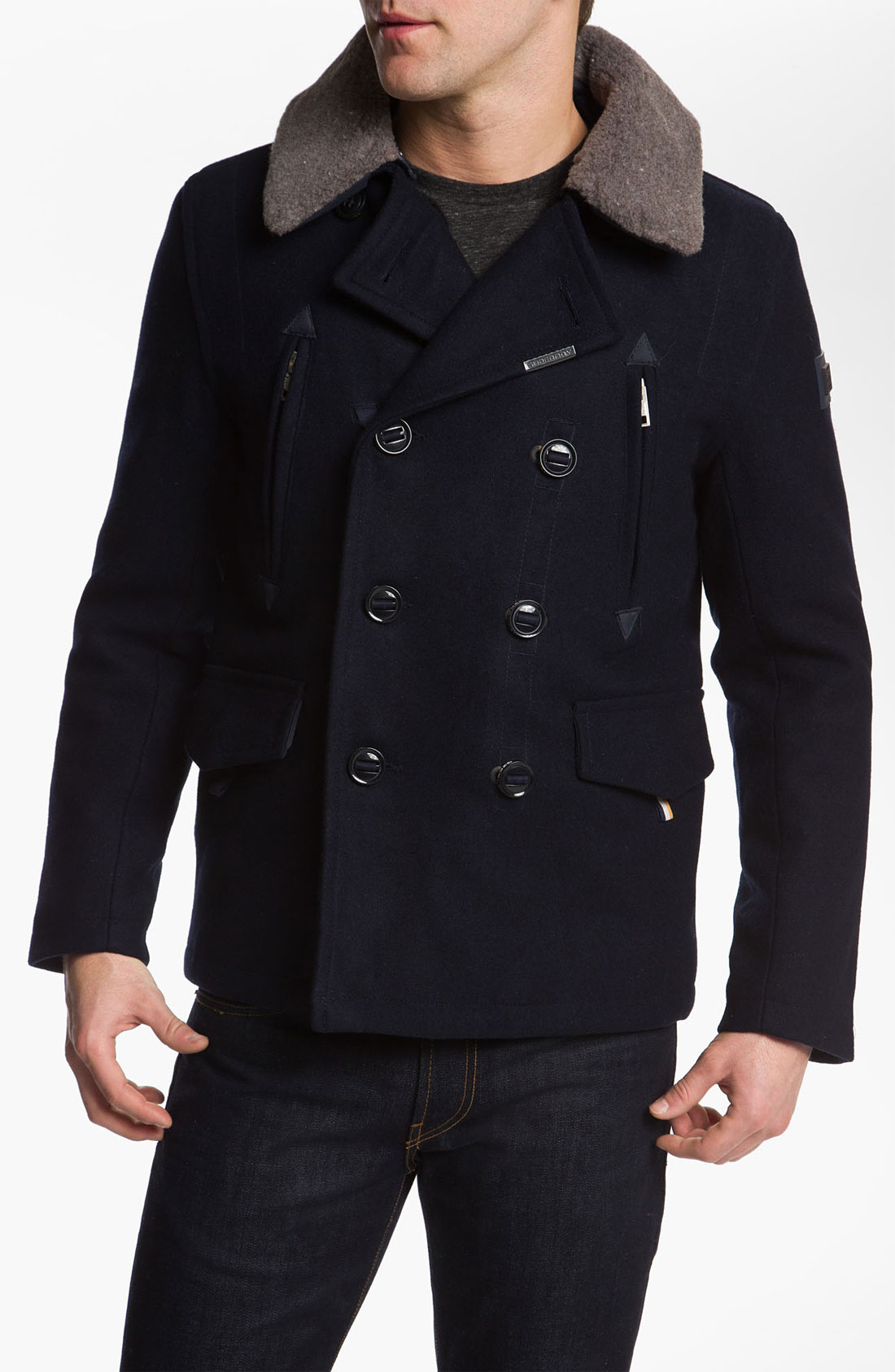 New Womens Superdry Liberty Bell Peacoat Jacket Dark Navy Superdry Bleecker Street Peacoat